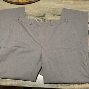 Ralph Lauren Black Label Men's Gray Wool Flat Front Pants Sz 35x30